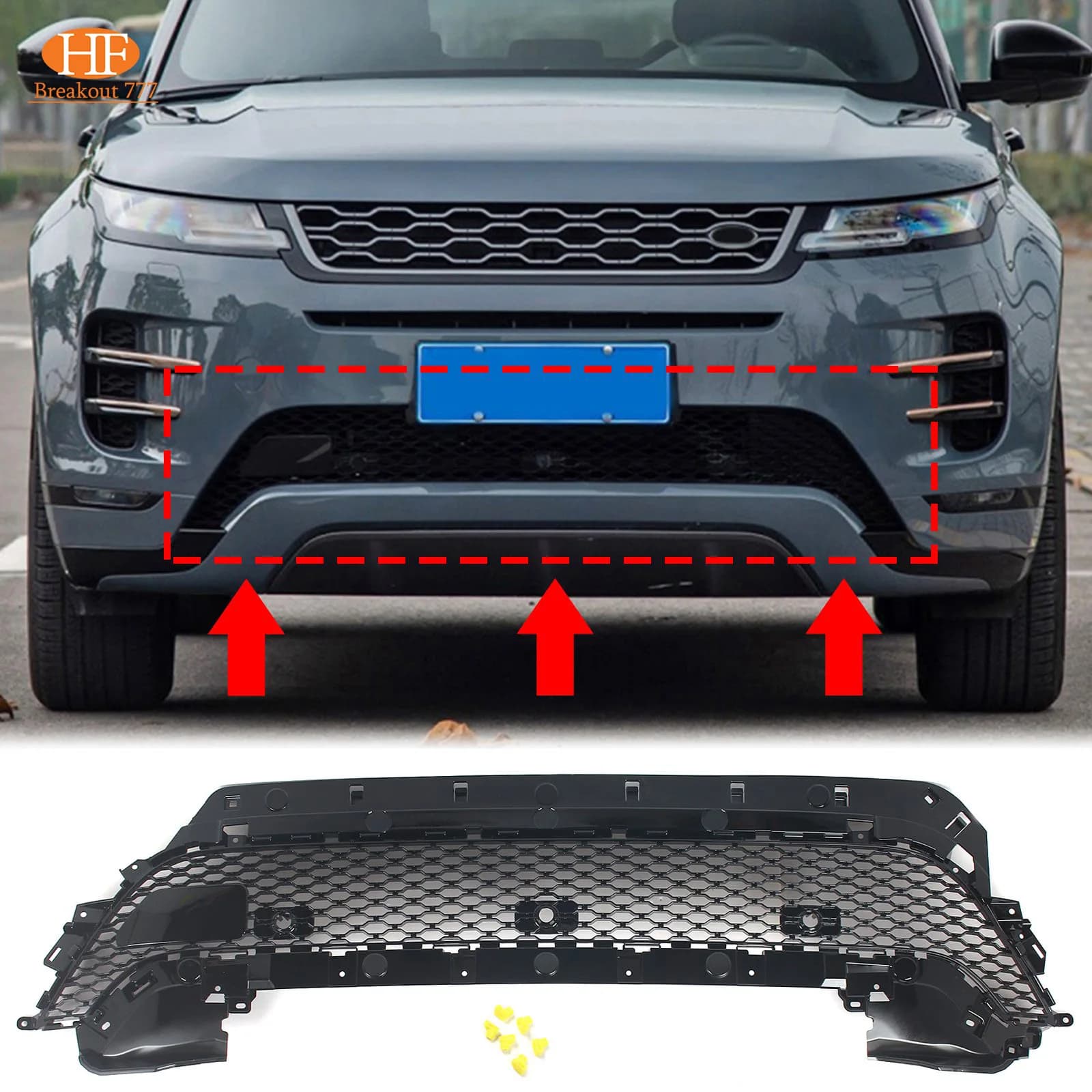 For Land Rover Range Rover Evoque 2020 Front Bumper Lower Radiator Cover Grille