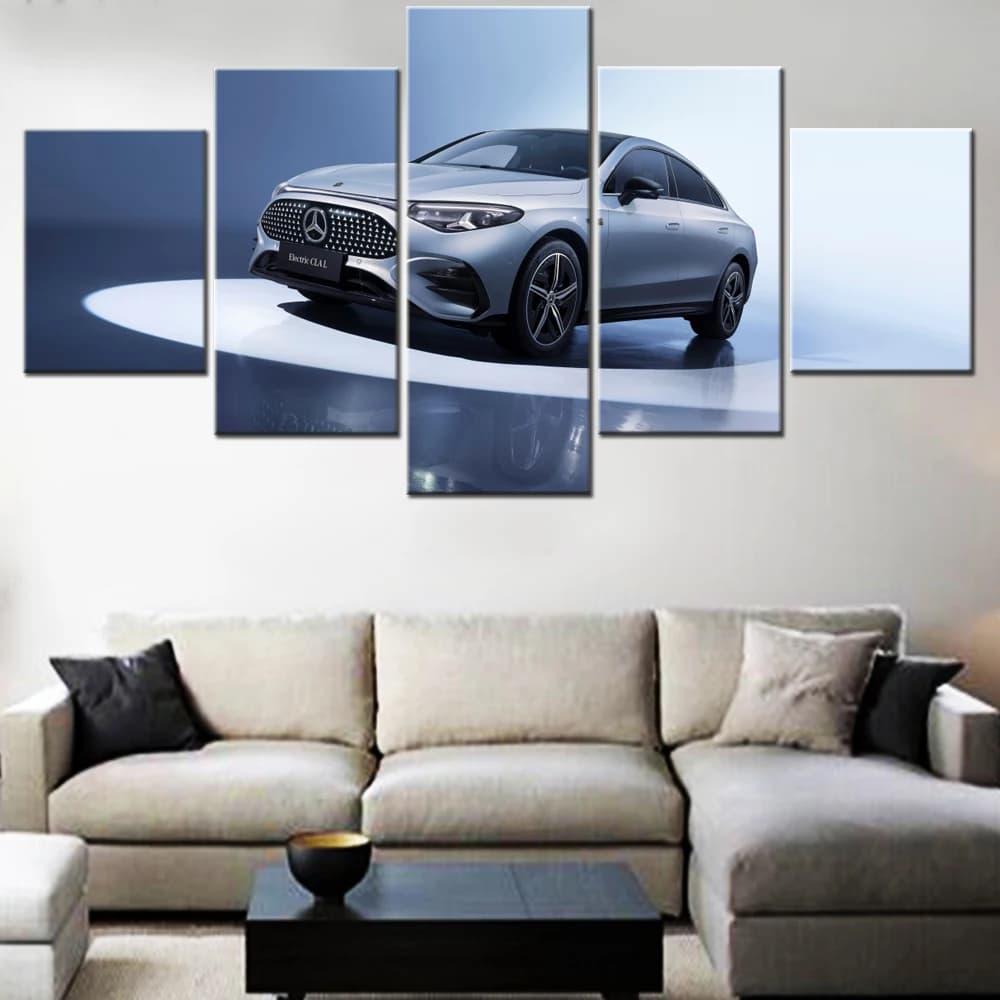 5 Pieces Canvas Wall Arts Poster Painting Cars 2025 Wallpaper Home Decor Picture Printing For Living Room Interior Mural Artwork