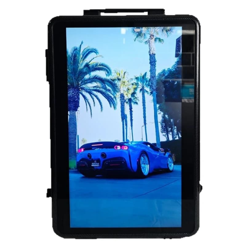 Backpack advertising machine bright waterproof intelligent digital signage display