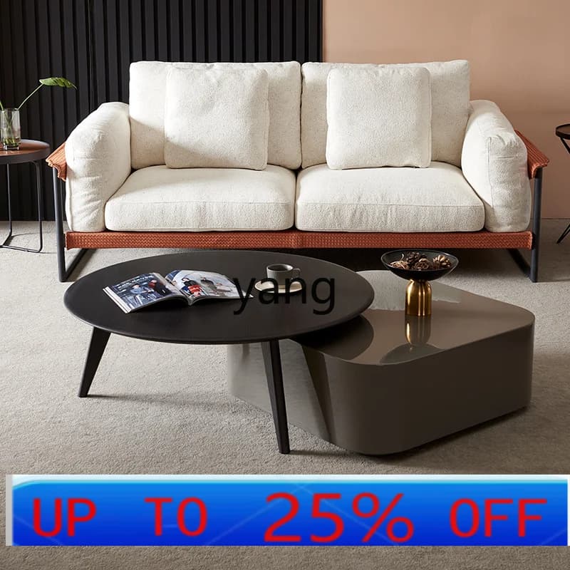 LMM Italian round coffee table light luxury modern simple special-shaped creative combination