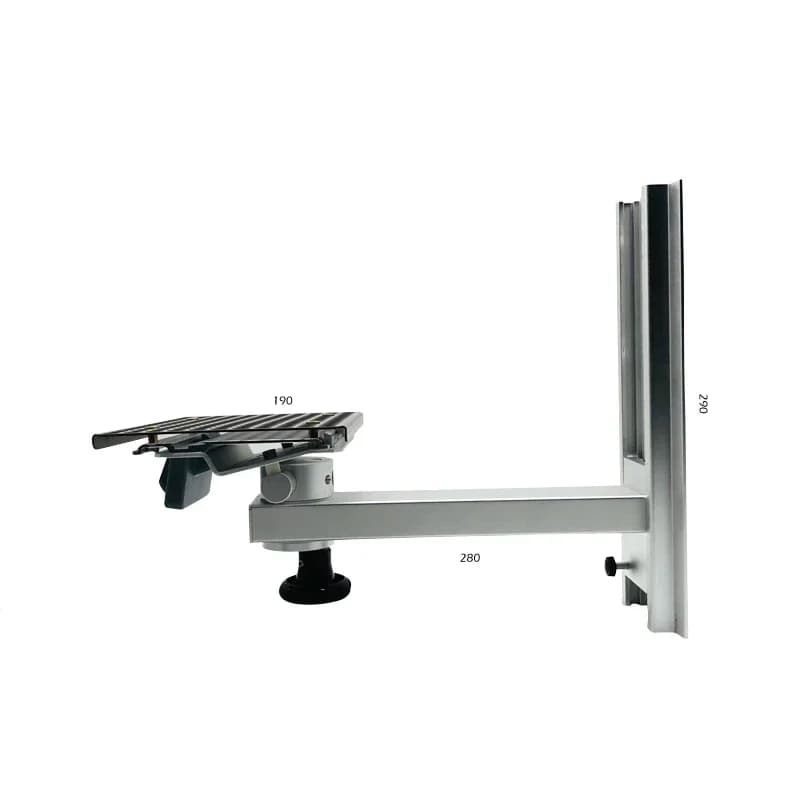 Adjustable Wall Mount for Patient Monitor With Basket