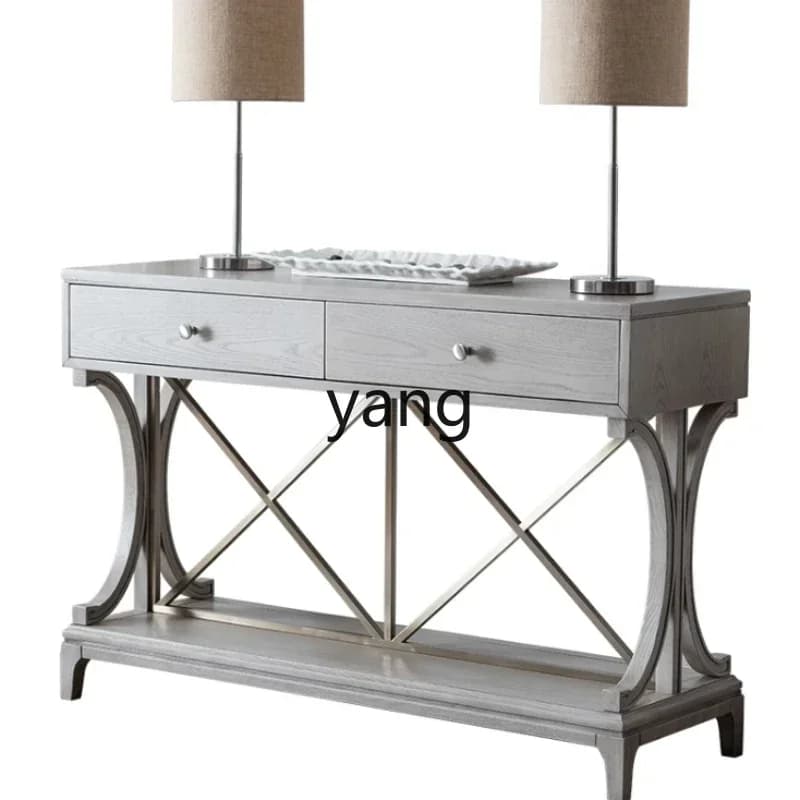 LTT American Creative Fashion Entrance Table Living Room Decoration Table Simple Light Luxury Storage Table