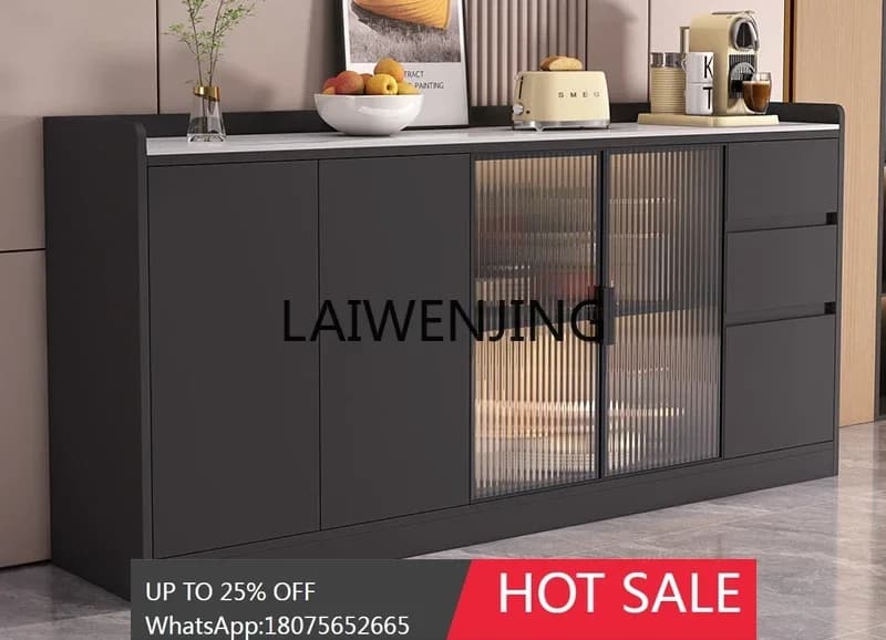 HLZ solid wood dining side modern simple home living room tea cabinet kitchen locker
