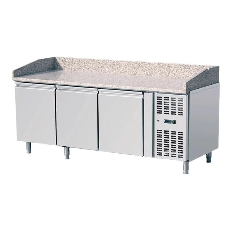 YWL Pizza Operation Typhoon Refrigerated Cabinet Commercial Marble Pizza Workbench Fruit Salad Display Cabinet Cabinet