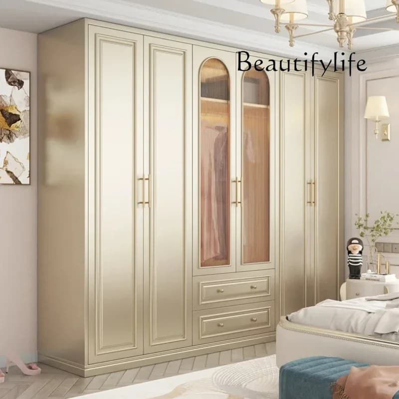 XR HH X Big Luxury Wooden Wardrobes Storage Women Girls Home White Wardrobes Organizer Clothes Armario De Ropa Bedroom Furniture