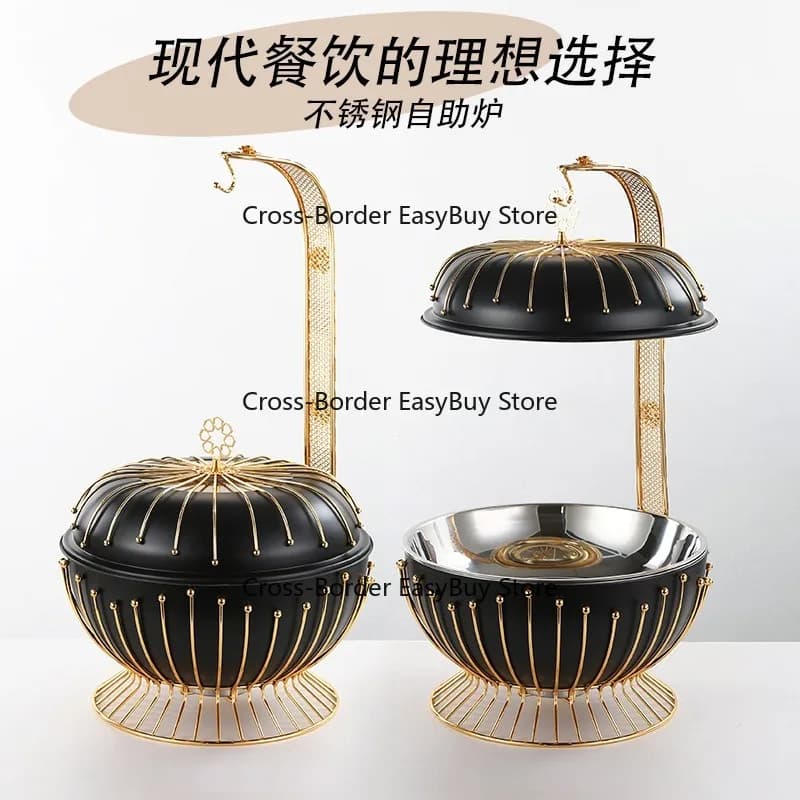 Stainless Steel Buffet Stove Hotel Restaurant Black Alcoh-ol Stove 8L