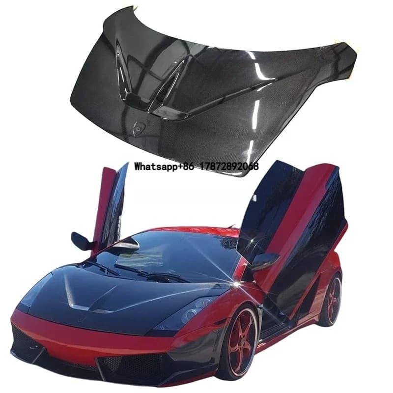 Car Modification Parts for Gallardo Lp540 Carbon Fiber Front Hood Bonnet Lid for 2004-2008 LP550 Engine Cover