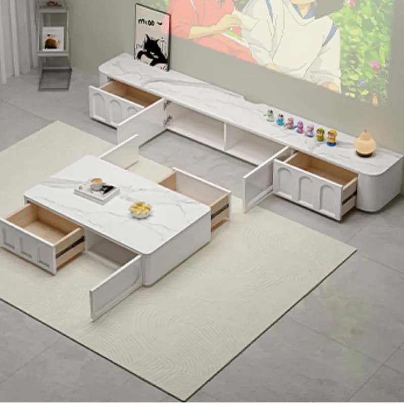 White Universal Tv Cabinet Design Storage Moveable Designer Mobile Drawers Wood Tv Cabinet Modern Archivadores Trendy Furniture