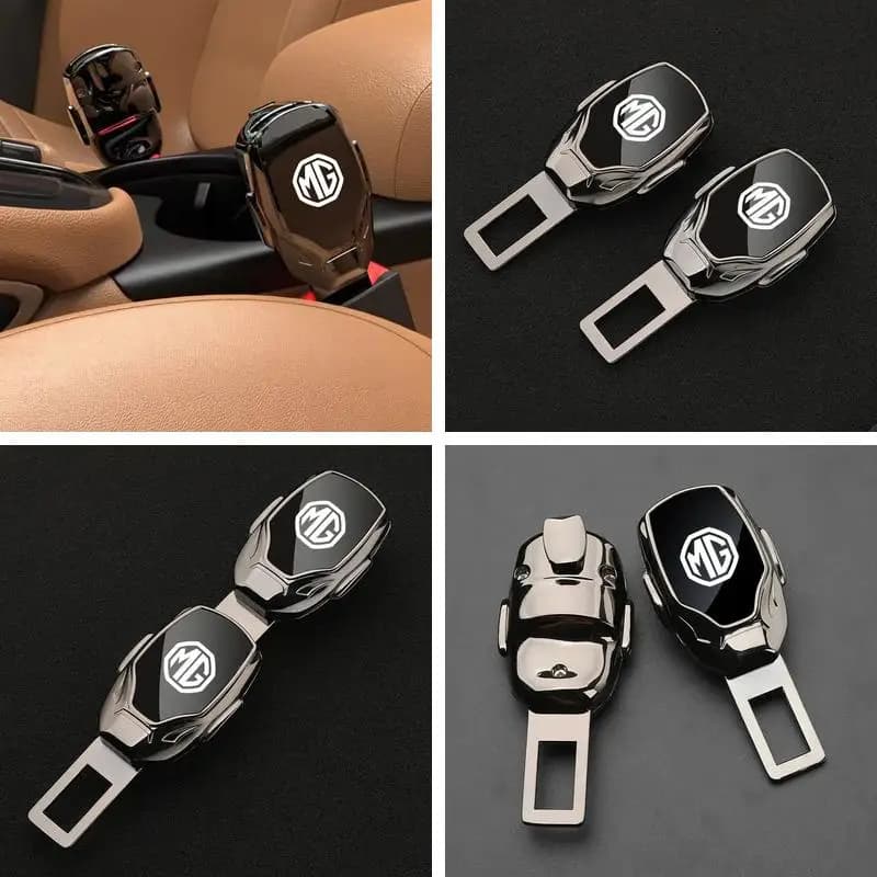 MG Specific Seat Belt Buckle Extension Plug Fit ZS EV HS GT One, Carbon Fiber Safety Belt Extender Interior Accessory