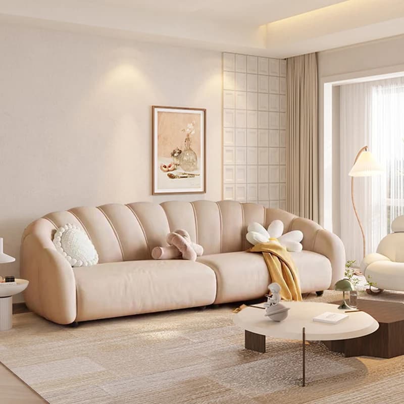 White Italian Living Room Sofas Beige Minimalist Curved Modern Living Room Sofas Lazy 2 Seater Woonkamerbanken Home Furniture