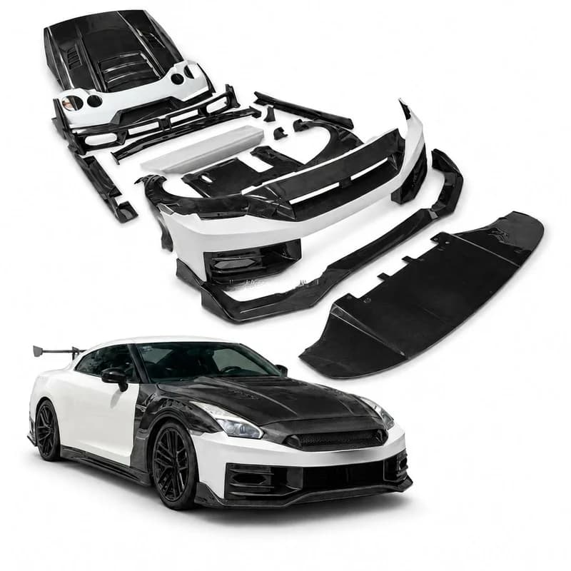 High Quality NISMO Style Dry Carbon Fiber Full Body Kit Assembly For Nissan GTR R35 2008-2024 Upgrade