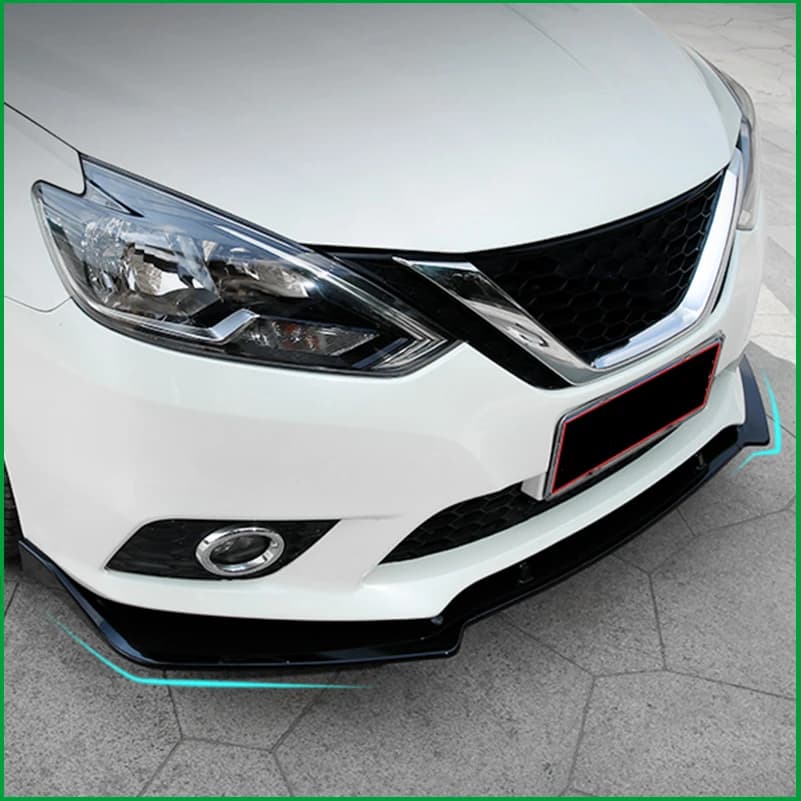For NISSAN SENTRA 2016-2019 Front Bumper Lip Diffuser Body Protector Plate Spoiler Cover Trim Strip Car Styling Auto Accessories