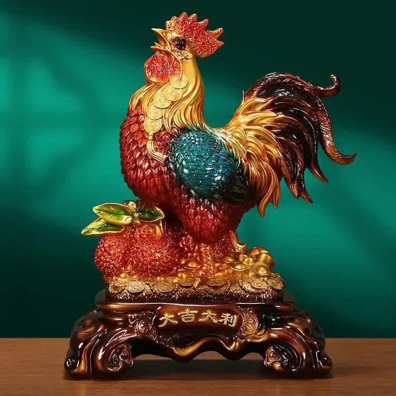 Lucky Rooster Decoration Zodiac Chicken Entrance Porch TV Wine Cabinet Living Room Decorations