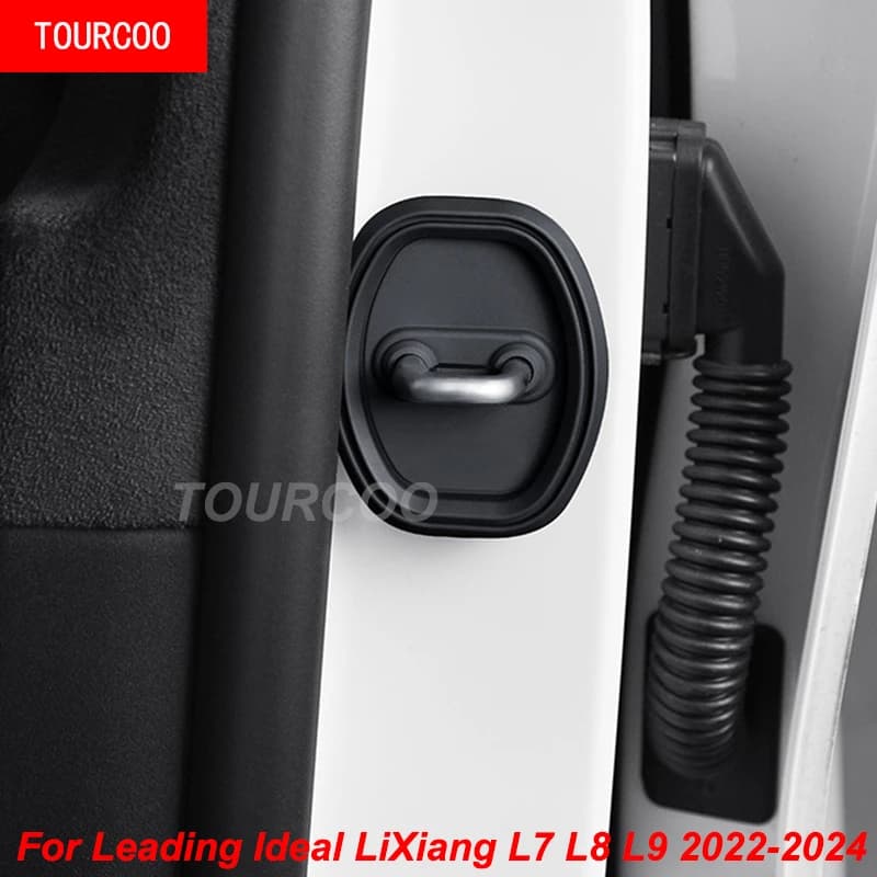 For Leading Ideal LiXiang L6 L7 L8 L9 2022-2025 Silicone Car Door Lock Latches Cover Auto Door Lock Protect Noise Induction