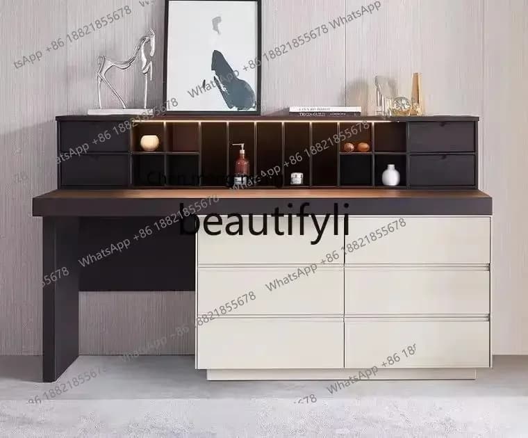 Bedroom desk dresser integrated chest combination adjustable retractable corner storage cabinet2936