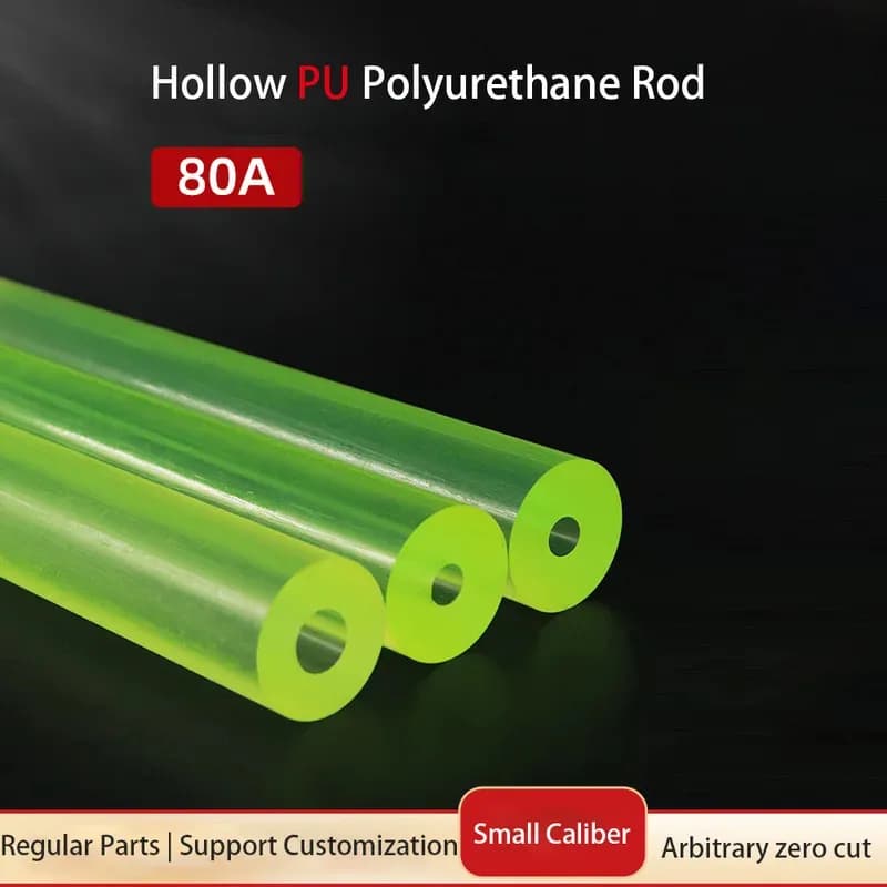 Polyurethane PU Hollow Rod Elastic Stretching Tube 16mm to 70mm Outer Diameter 500mm Long 1 Piece Beef Tendon Plate