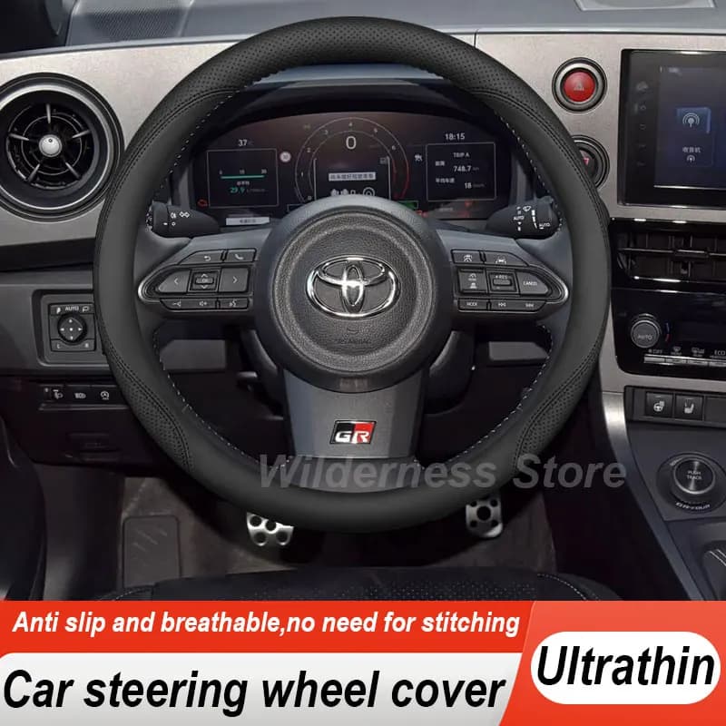 Hot Sales Car Steering Wheel Cover For Toyota GR Yaris 2020-2023 2024 2025 2026 Leather Auto Interior Toyota Yaris Accessories