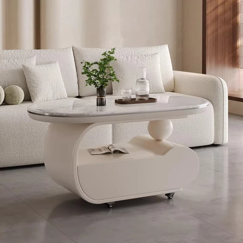 Aesthetic Simple Coffee Table Minimalist Unique Moving Italian Drawers Coffee Table Modern Service Mesa Auxiliar Home Furniture
