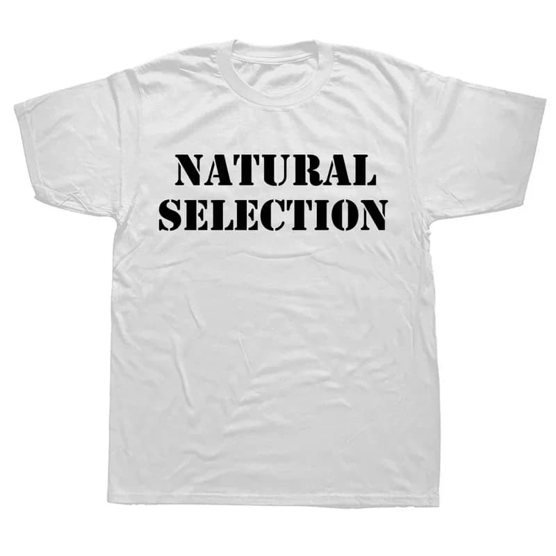 Evolution Graphic T Shirts Natural Selection Text Printing Man T-Shirts Fashion Casual Streetwear Harajuku Style Tops Loose Tees