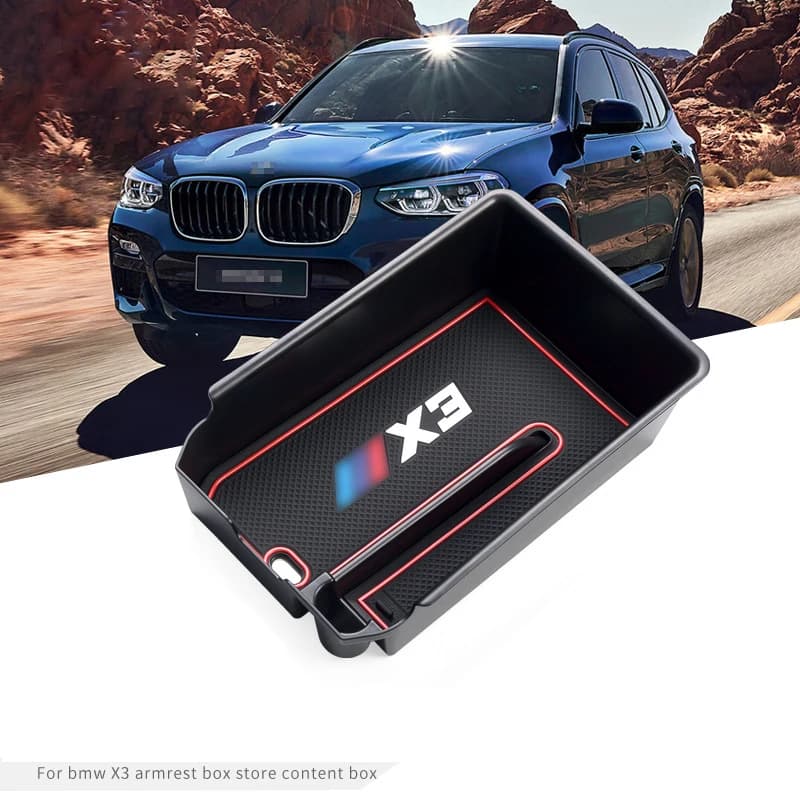 Car Center Console Armrest Storage Box For BMW X3 G01 2018 - 2022 Central Storage Organizer Container Tray Auto Accessories