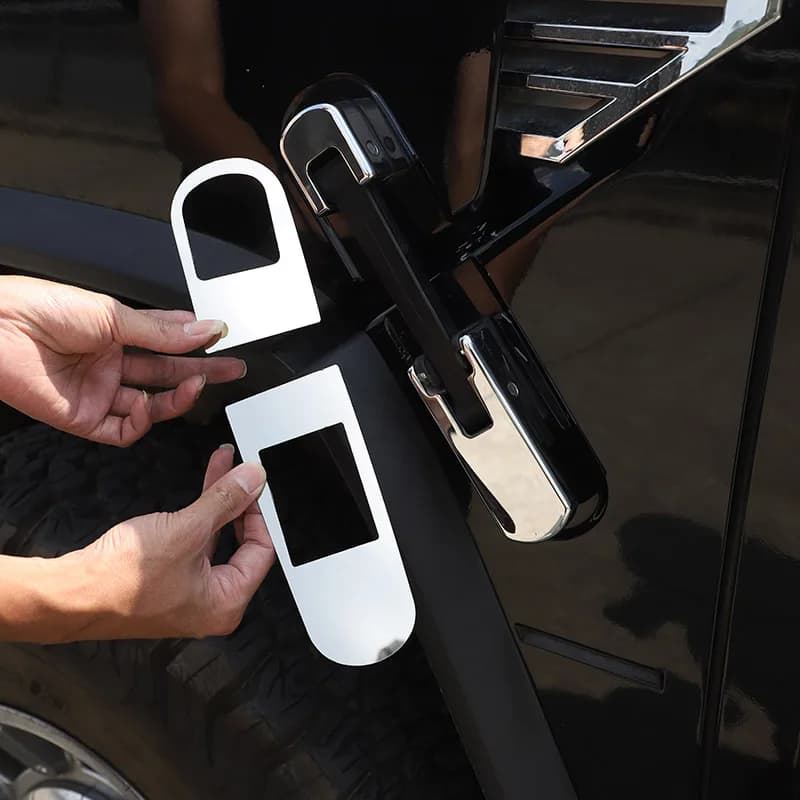 For Hummer H2 03-09 Stainless steel Silver Car Hood Latch bottom plate Engine cover lock Trim Stickers Car Accessories