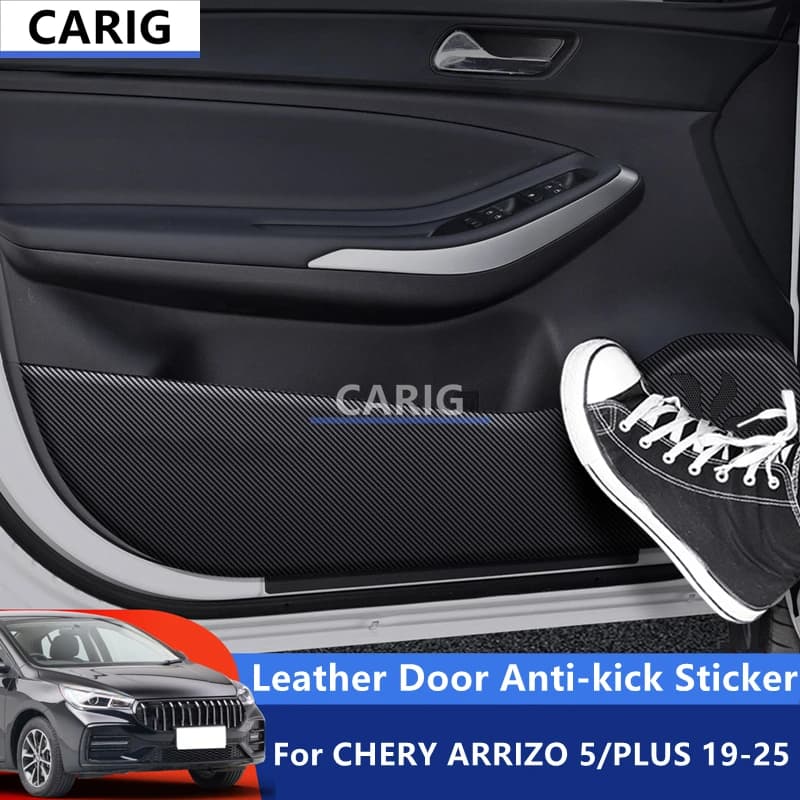 For CHERY ARRIZO 5/PLUS 19-25 Leather Door Anti-kick Sticker Modified Interior Film Accessories Refit Modification Decoration