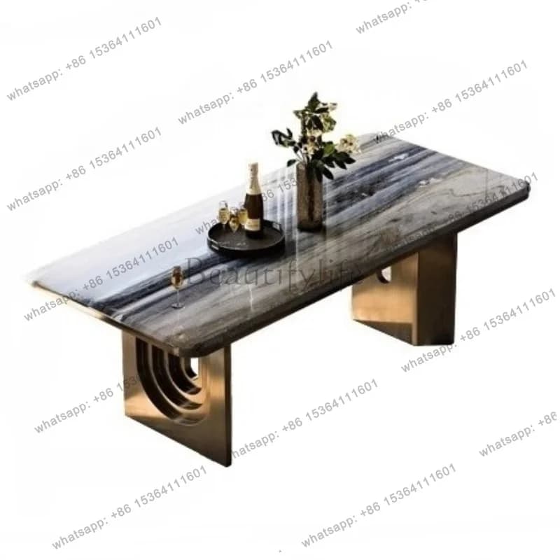 PJ Modern Design Dining Table Marble Waterproof Vase Kitchen Dining Table Living