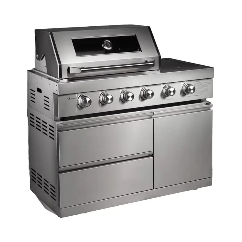Custom Modern Outdoor Steel BBQ Grills Household Metal Gas Machine with Side Burner for Family Gatherings and Camp Barbecues