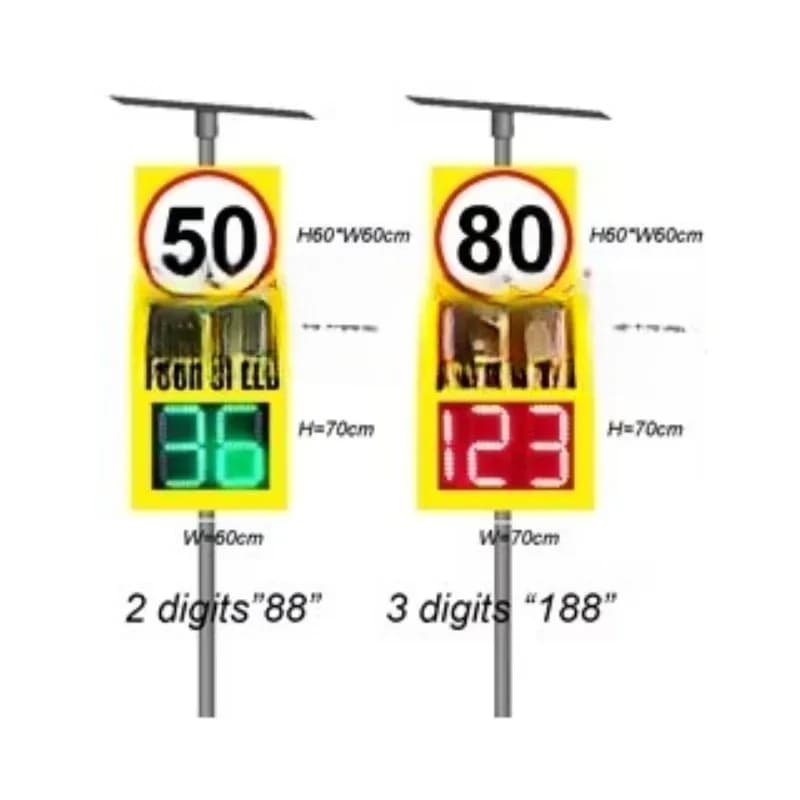 Radar Speed Control Display Board LED Traffic Sign Limit Speed China Factory Outlet Traffic Signs