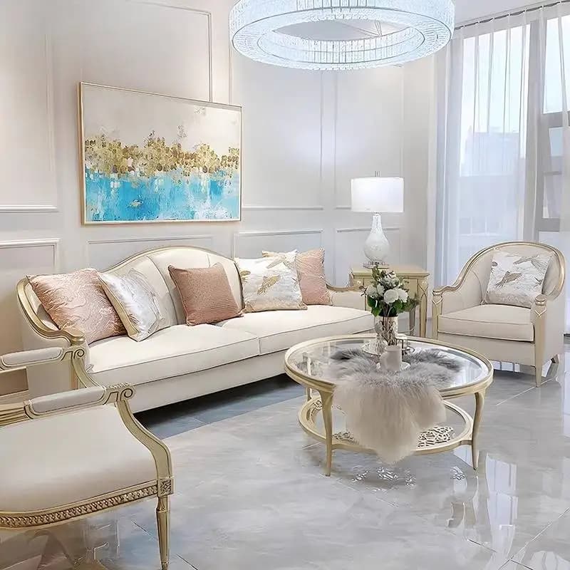 Modern Beige Living Room Sofas Vintage Cheap Luxury Lazy Living Room Sofas Boneless Leather Woonkamerbanken Furniture Home