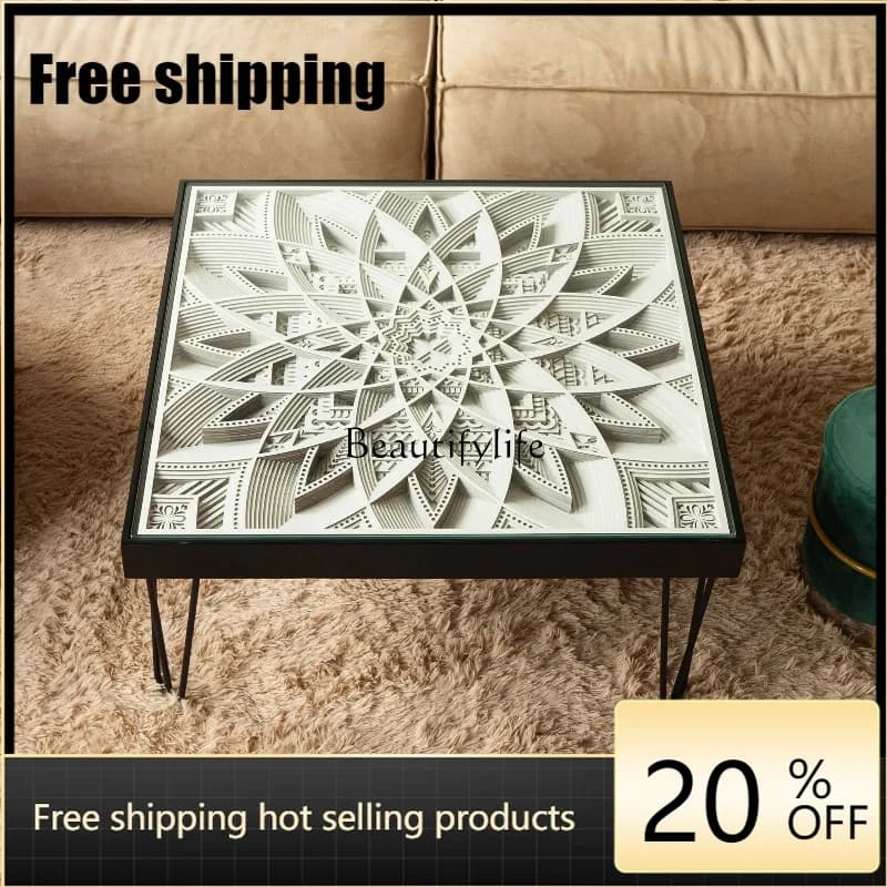 HJ Creative Solid Wood Coffee Table Light Luxury High-end Balcony Small Tea Table Simple Furniture