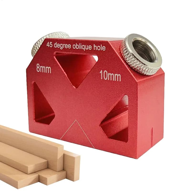 45-Degree Inclined Hole Locator for Woodworking Drilling Jig Inclined Hole Positioner Locator for Woodworking Furniture Frames
