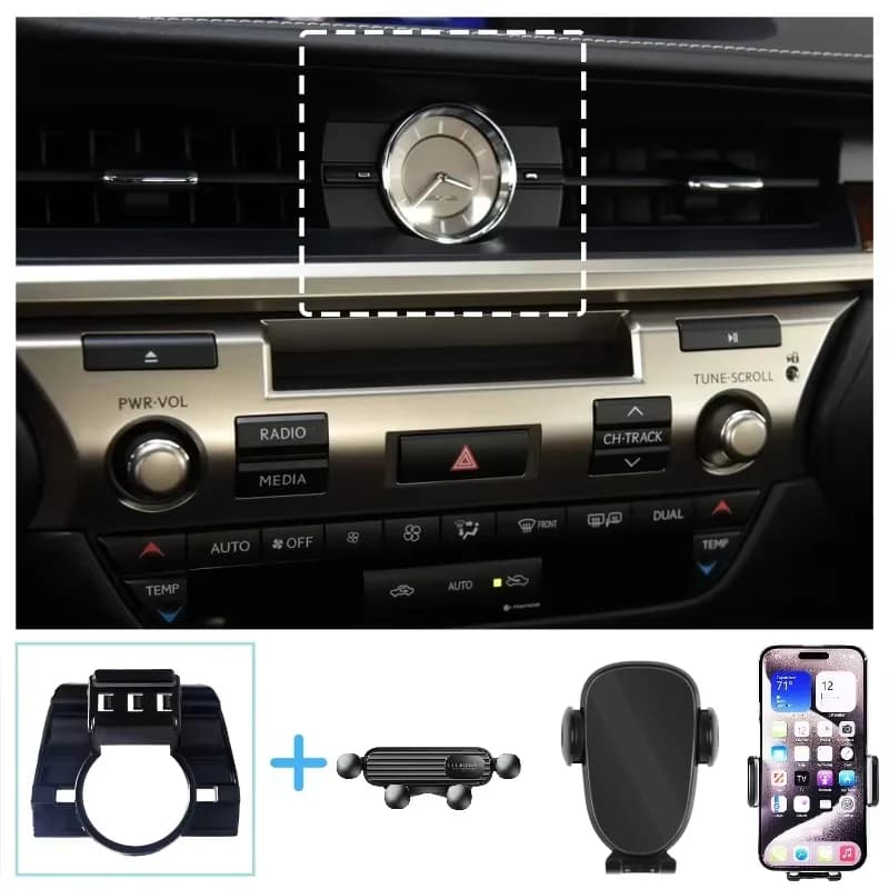 Car Phone Holder For Lexus ES 250 350 300h XV60 2013-2016 2017 15W Wireless Charging Rotatable Car Specific Mobile Phone Holder