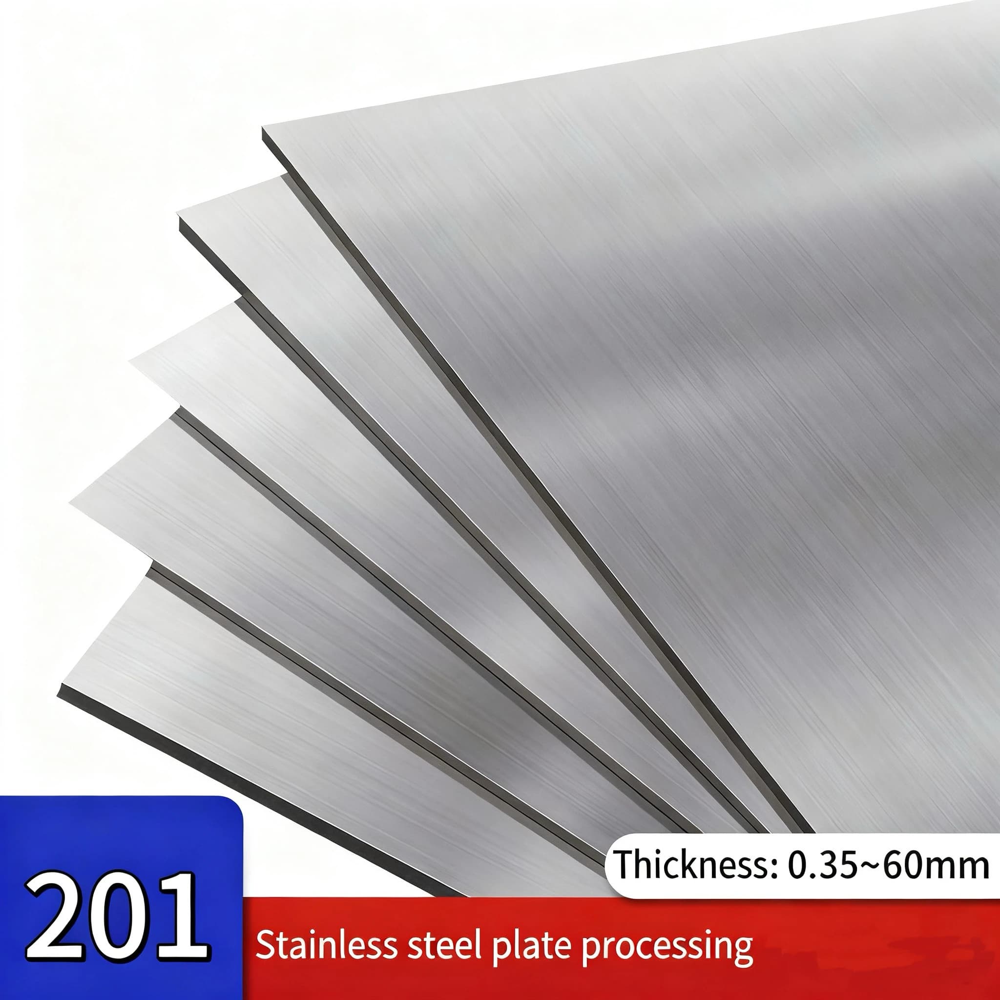 201 Stainless Steel Plate Length And Width 50-400mm Anti Rust Square Steel Plate  Thickness 1-20mm