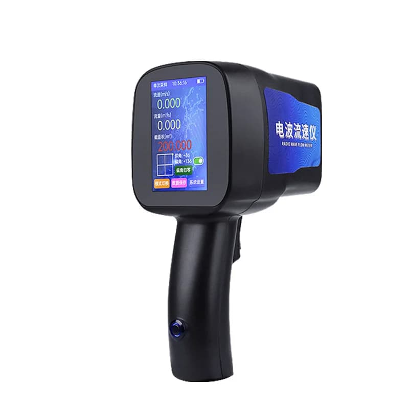 Radio wave flow meter Portable river flow detection Non-contact radar Handheld water flow velocimeter