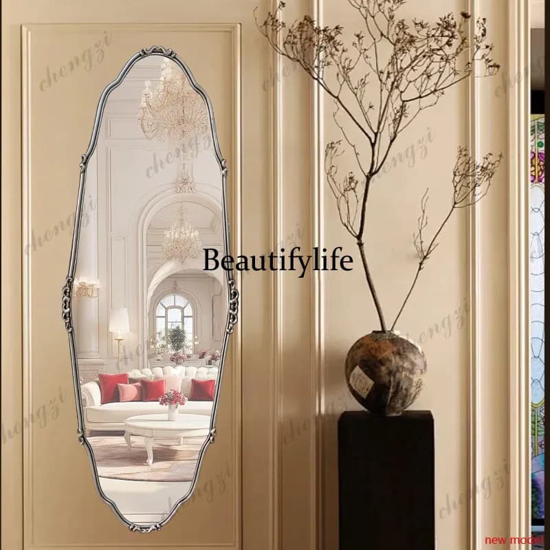 Gold Long Decorative Mirrors Aesthetic Nordic Living Room Mirrors Full Body Design Modern Espejos Decorativos Home DecorationsAB