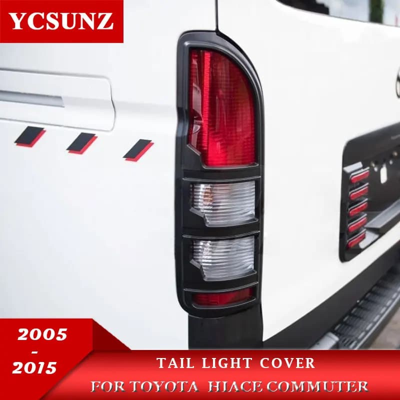 ABS Tail lights Cover For Toyota Hiace Commuter 2005 2006 2007 2008 2009 2010 2011 2012 2013 2014 2015 Car Accessories