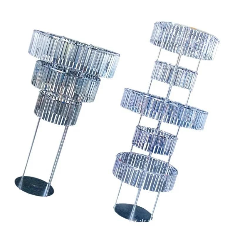 Acrylic metal wrought iron flower stand ornament Lu Yin wedding wedding hall crystal stage Christmas decoration props
