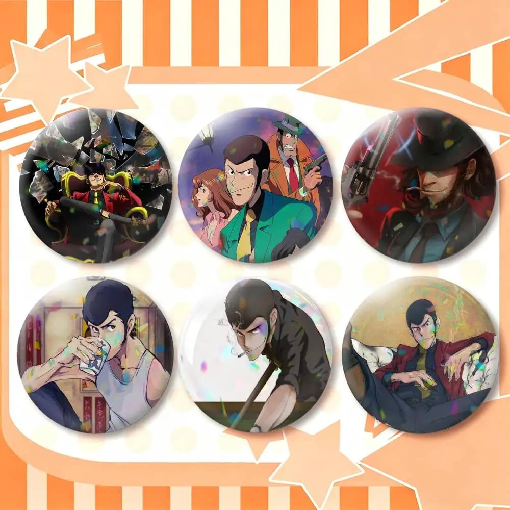 L-LUPIN THE  25 32 44 58 75mm Badges Personalized Round Brooches Pins Accessory Gift