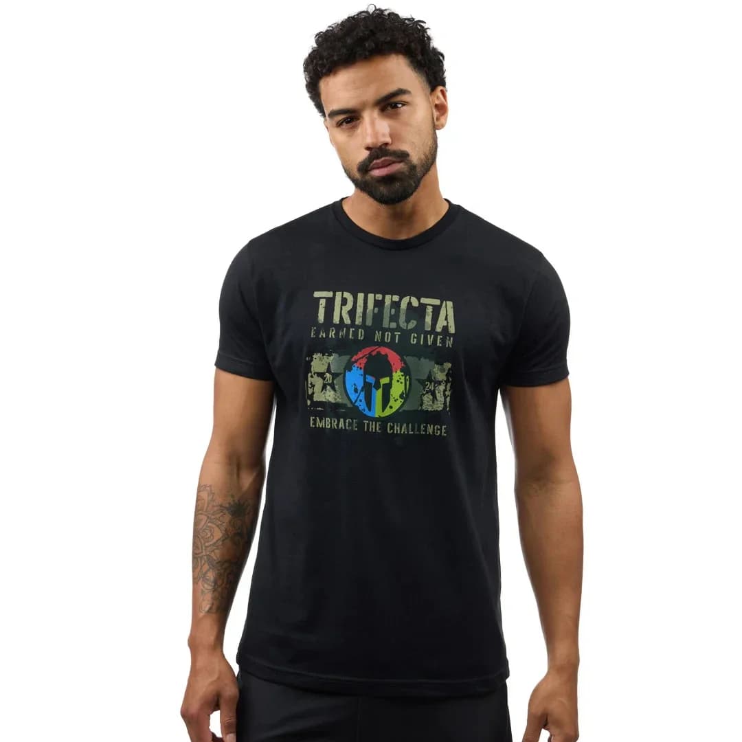 Spartan Embrace The Challenge T-Shirt 100% Cotton O-Neck Short Sleeve Summer Casual Mens T-shirt Size S-3XL