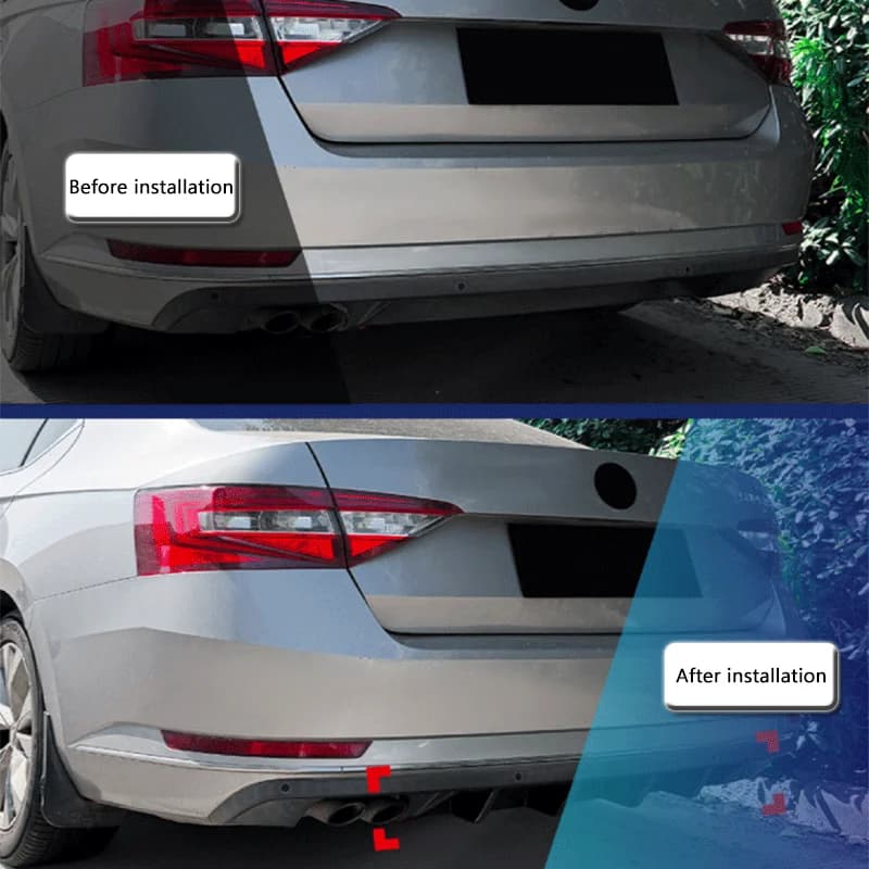 1Set  ABS Rear Lip Surround Spoiler For Skoda Superb B8 2015-2019 Exterior Body Kit Auto Styling Modification Decor Accessories