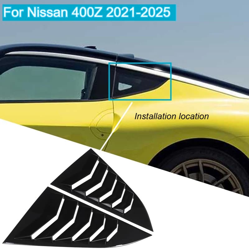 For Nissan Z RZ34 400Z Fairlady Z 2021-2025 ABS Car Rear Window Triangle Exterior Shutter Deflector Decoration Accessrories