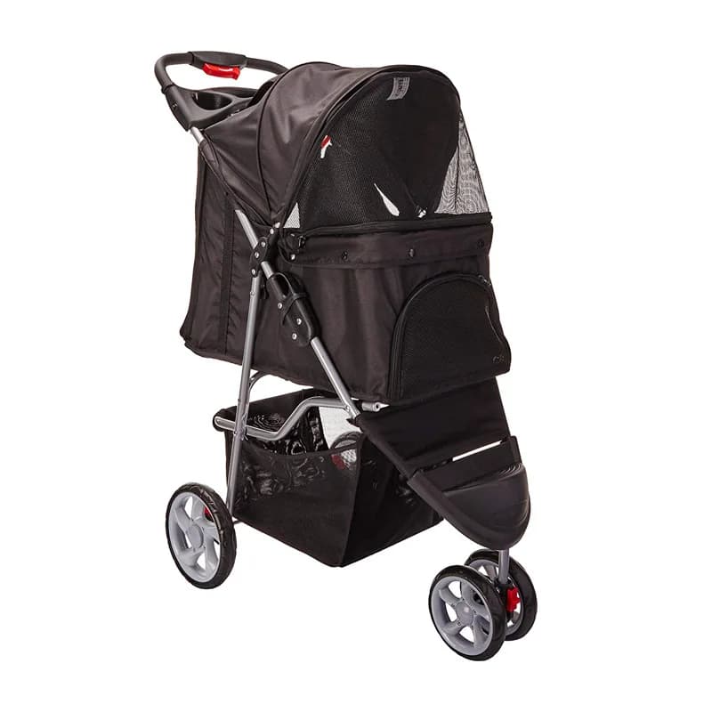 Outdoor Portable Without One Hand Folding 3 Wheel Pet Trolley Three Wheel Dog Trolley Cat Dog Out Bag