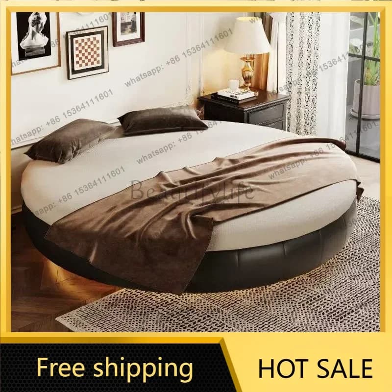 LJY European Soft Double Bed Queen Size Elegant Beige Wooden Cloud Double Bed Adults Luxury Modern Camas De Dormitorio Furniture