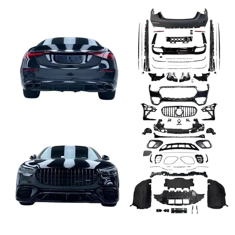 Body Kit for Mercedes-Benz S-Class W223 2020-2024 Upgrade to S63 Front and Rear Bumper Wing Panel Grating Exhaust Pipe Car Parts