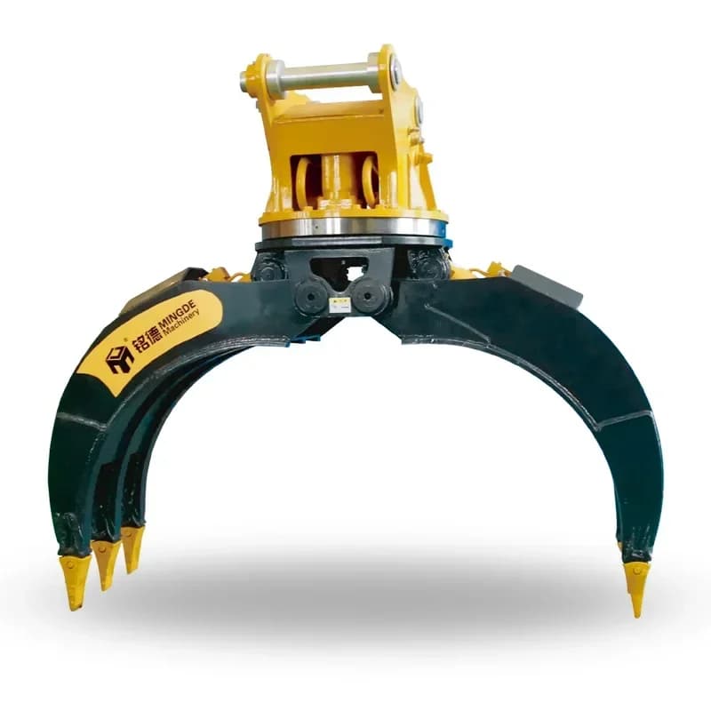 Rotary excavator wood clamp