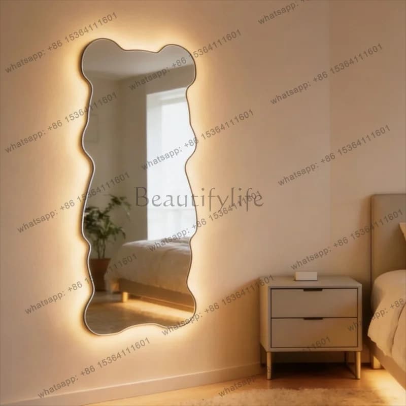 LD Irregular Light Mirror Wall Living Room Decoration Modern Vanity Luxury Aesthetic Mirror Accessories Art Espelhos