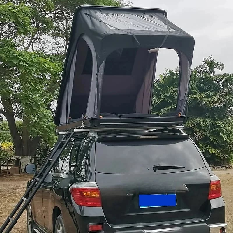 High Quality Aluminum Hard Rooftop Tent Quick Open Double Waterproof Four Season Off Road Camping Supplies