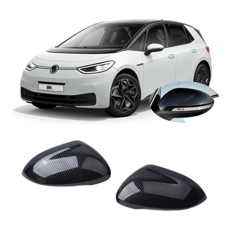 for vw Volkswagen ID3 ID.3 E11 E12 Pure Pro GTX 1st 2019 -2025 Carbon Fiber Hydro-dipped Rearview Side Wing Mirror Cover Tuning