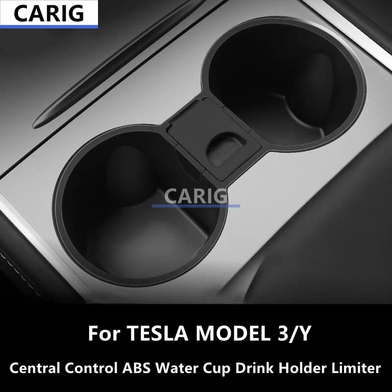 For TESLA MODEL 3/Y Central Control ABS Water Cup Drink Holder Limiter Storage Card Slot Modification Accessories
